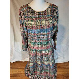 El Huarache Imports‎ Size L 100% Cottom Drop Waist Dress Southwestern